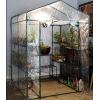 image4 Tier Mini Greenhouse  Portable Greenhouse with Locking Wheels and PVC Cover for Indoor or Outdoor  27 x 19 x 63Inch Green House by HomeComplete8Shelf