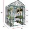 image4 Tier Mini Greenhouse  Portable Greenhouse with Locking Wheels and PVC Cover for Indoor or Outdoor  27 x 19 x 63Inch Green House by HomeComplete8Shelf
