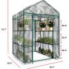 image4 Tier Mini Greenhouse  Portable Greenhouse with Locking Wheels and PVC Cover for Indoor or Outdoor  27 x 19 x 63Inch Green House by HomeCompleteWalkIn