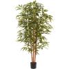 imageArtificial Bamboo Tree  6FT Fake Plant with Adjustable Leaves and Pot  Faux Plants Indoor for Home Restaurant or Office Dcor by Pure GardenNatural Trunk