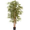 imageArtificial Bamboo Tree  6FT Fake Plant with Adjustable Leaves and Pot  Faux Plants Indoor for Home Restaurant or Office Dcor by Pure GardenNatural Trunk