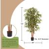 imageArtificial Bamboo Tree  6FT Fake Plant with Adjustable Leaves and Pot  Faux Plants Indoor for Home Restaurant or Office Dcor by Pure GardenNatural Trunk