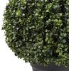 imageArtificial Boxwood Plant  21Inch Topiary Ball Faux Plant  Indoor or Outdoor Fake Plants for Home Entryway or Porch Decor by Pure Garden1Pack