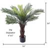 imageArtificial Cycas Palm Tree 3Foot Potted Faux Plant for Home or Office Decoration Ornamental Greenery for Indoor or Outdoor Use by Pure Garden3ft