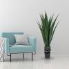 imageGiant Agave Fake Plant  52Inch Faux Succulent with Pot  Artificial Trees Blend Southwestern Style with Modern Home Decor by Pure Garden4ft 4in