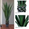 imageGiant Agave Fake Plant  52Inch Faux Succulent with Pot  Artificial Trees Blend Southwestern Style with Modern Home Decor by Pure GardenSet of 2