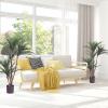 imagePure Garden Artificial Tree  51Inch Tropical Yucca Plant with Rubber Leaves and Natural Trunk for Living Room Bedroom and Office  Faux PlantsGreen