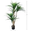 imagePure Garden Artificial Tree  51Inch Tropical Yucca Plant with Rubber Leaves and Natural Trunk for Living Room Bedroom and Office  Faux PlantsGreen