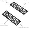 imagePure Garden NonSlip Stair Mats with Traction Control Grip Heavy Duty Rubber Tread Ornate Design For IndoorOutdoor Use Set of 2 Black Mat Pads