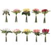 imagePure Garden Rose Artificial Flowers  18Pc Real Touch 115Inch Fake Flower Set with Stems for Home Decor Wedding or BridalBaby Showers CoralCoral