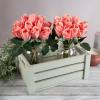 imagePure Garden Rose Artificial Flowers  18Pc Real Touch 115Inch Fake Flower Set with Stems for Home Decor Wedding or BridalBaby Showers CoralCoral