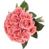 imagePure Garden Rose Artificial Flowers  18Pc Real Touch 115Inch Fake Flower Set with Stems for Home Decor Wedding or BridalBaby Showers CoralCoral