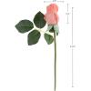 imagePure Garden Rose Artificial Flowers  18Pc Real Touch 115Inch Fake Flower Set with Stems for Home Decor Wedding or BridalBaby Showers CoralCoral