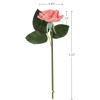 imagePure Garden Rose Artificial Flowers  18Pc Real Touch 115Inch Fake Flower Set with Stems for Home Decor Wedding or BridalBaby Showers CoralCoral