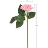 imagePure Garden Rose Artificial Flowers  18Pc Real Touch 115Inch Fake Flower Set with Stems for Home Decor Wedding or BridalBaby Showers CoralPink
