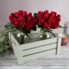 imagePure Garden Rose Artificial Flowers  18Pc Real Touch 115Inch Fake Flower Set with Stems for Home Decor Wedding or BridalBaby Showers CoralRed