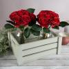imagePure Garden Rose Artificial Flowers  18Pc Real Touch 115Inch Fake Flower Set with Stems for Home Decor Wedding or BridalBaby Showers CoralRed