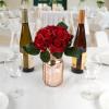 imagePure Garden Rose Artificial Flowers  18Pc Real Touch 115Inch Fake Flower Set with Stems for Home Decor Wedding or BridalBaby Showers CoralRed