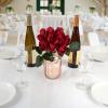 imagePure Garden Rose Artificial Flowers  18Pc Real Touch 115Inch Fake Flower Set with Stems for Home Decor Wedding or BridalBaby Showers CoralRed