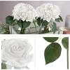 imagePure Garden Rose Artificial Flowers  18Pc Real Touch 115Inch Fake Flower Set with Stems for Home Decor Wedding or BridalBaby Showers CoralWhite