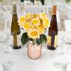 imagePure Garden Rose Artificial Flowers  18Pc Real Touch 115Inch Fake Flower Set with Stems for Home Decor Wedding or BridalBaby Showers CoralYellow
