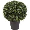 imageArtificial Boxwood Plant  21Inch Topiary Ball Faux Plant  Indoor or Outdoor Fake Plants for Home Entryway or Porch Decor by Pure Garden1Pack