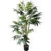 imageArtificial Cycas Palm Tree 3Foot Potted Faux Plant for Home or Office Decoration Ornamental Greenery for Indoor or Outdoor Use by Pure Garden5ft