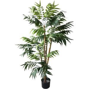 imageArtificial Cycas Palm Tree 3Foot Potted Faux Plant for Home or Office Decoration Ornamental Greenery for Indoor or Outdoor Use by Pure Garden5ft