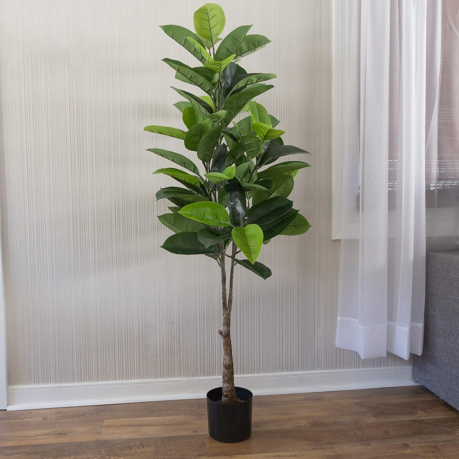 imagePure Garden Artificial Olive Tree  6Foot Potted Faux Plant with Fruit for Home or Office Decoration  Natural Looking Polyester LeavesGreen