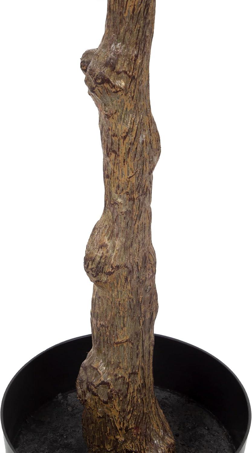 imagePure Garden Artificial Olive Tree  6Foot Potted Faux Plant with Fruit for Home or Office Decoration  Natural Looking Polyester LeavesGreen