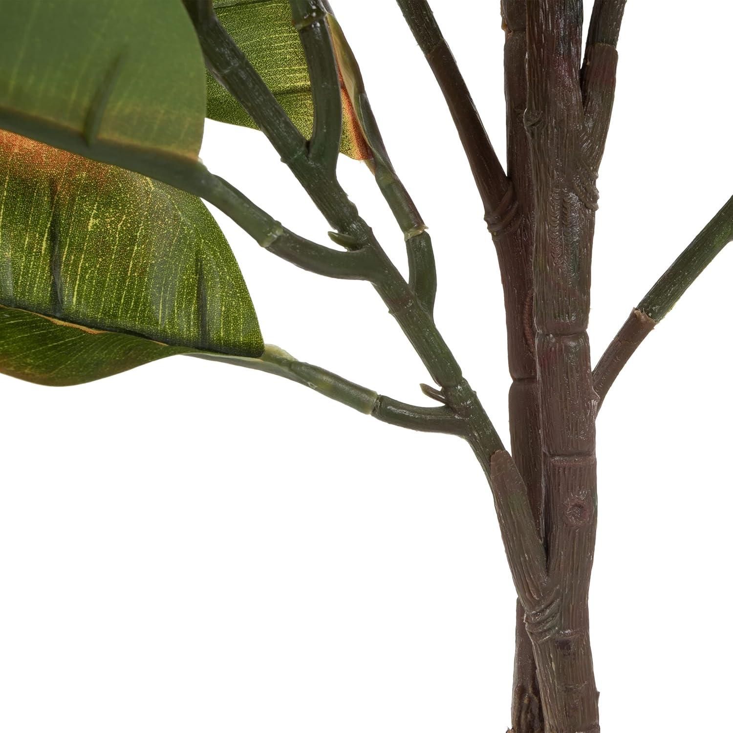 imagePure Garden Artificial Olive Tree  6Foot Potted Faux Plant with Fruit for Home or Office Decoration  Natural Looking Polyester LeavesVariegated Green