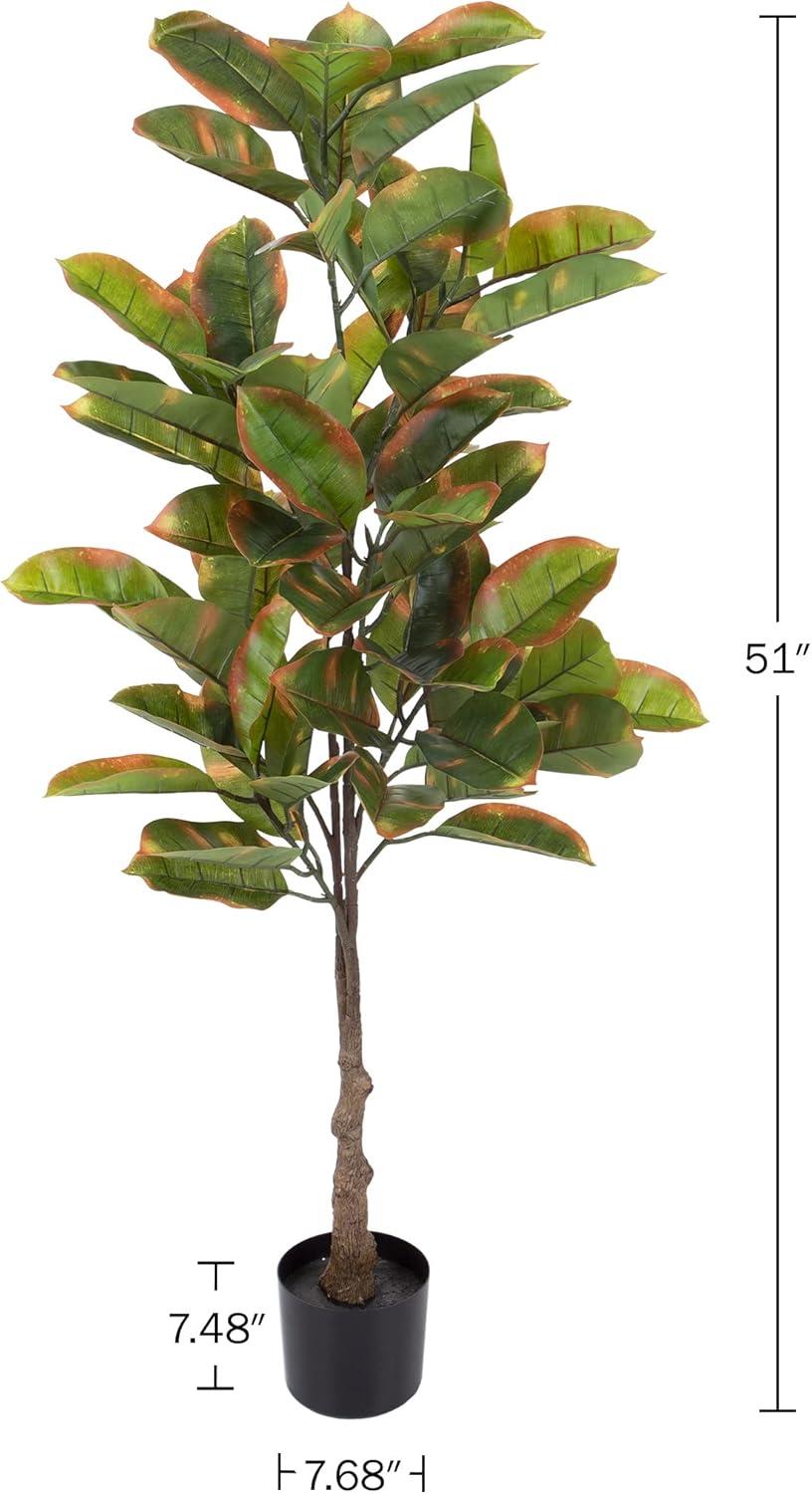imagePure Garden Artificial Olive Tree  6Foot Potted Faux Plant with Fruit for Home or Office Decoration  Natural Looking Polyester LeavesVariegated Green