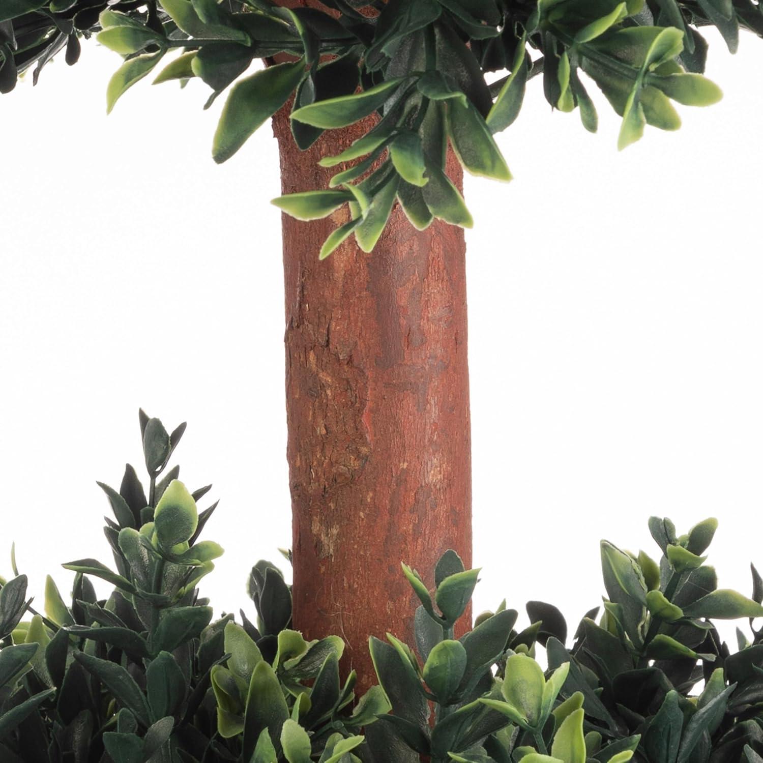 imagePure Garden Artificial Tree  5FT Faux Hedyotis Topiary Ball Plant in Weighted Pot  Fake Plants for Indoor Display or Front Porch Decorations60 Set of 2