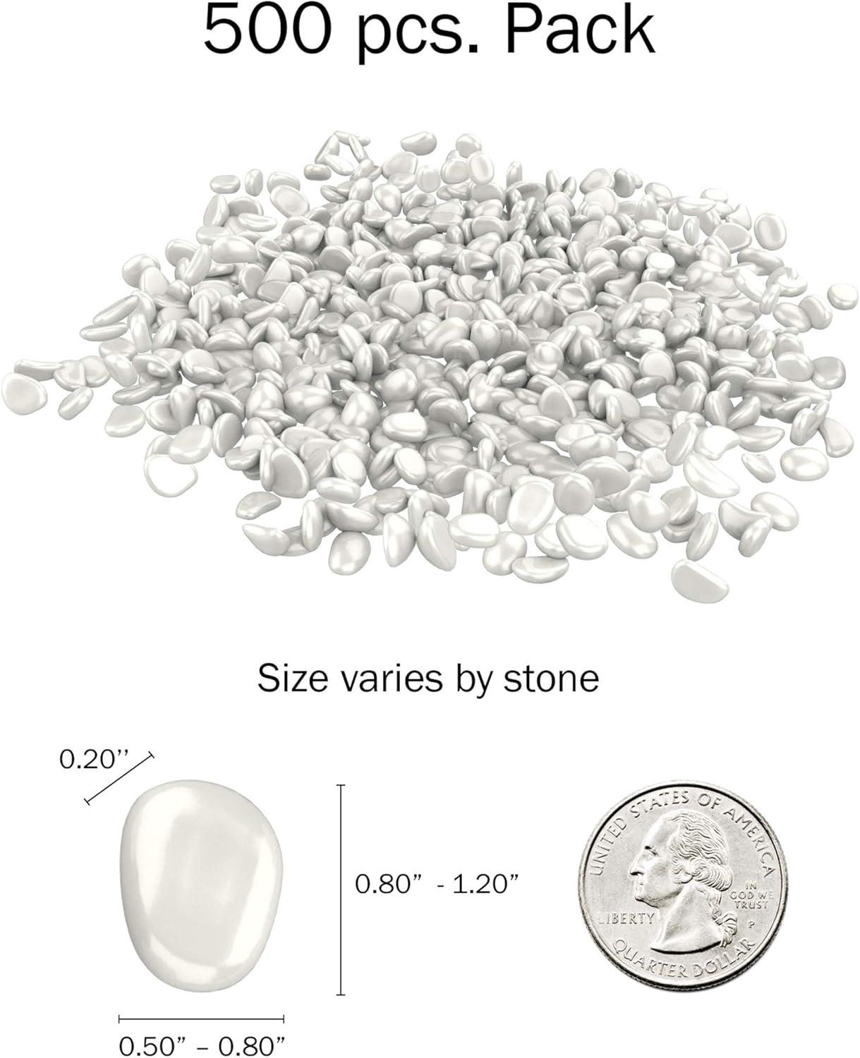 imagePure Garden GlowinTheDark Solar Pebble Lights 200 Ct Yellow Decorative Rocks for Flower Beds Walkways and PatiosBlue