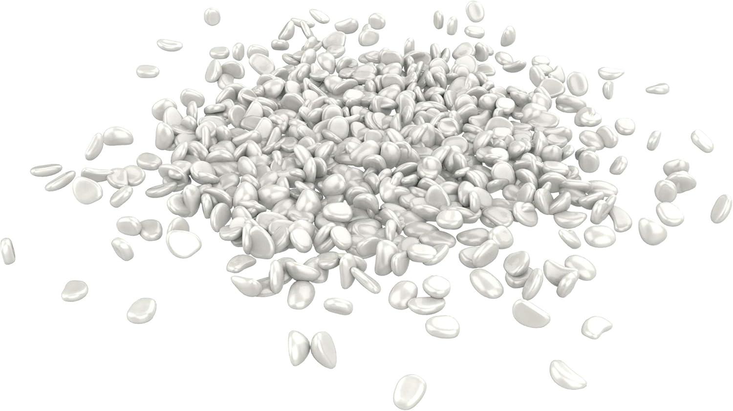 imagePure Garden GlowinTheDark Solar Pebble Lights 200 Ct Yellow Decorative Rocks for Flower Beds Walkways and PatiosBlue