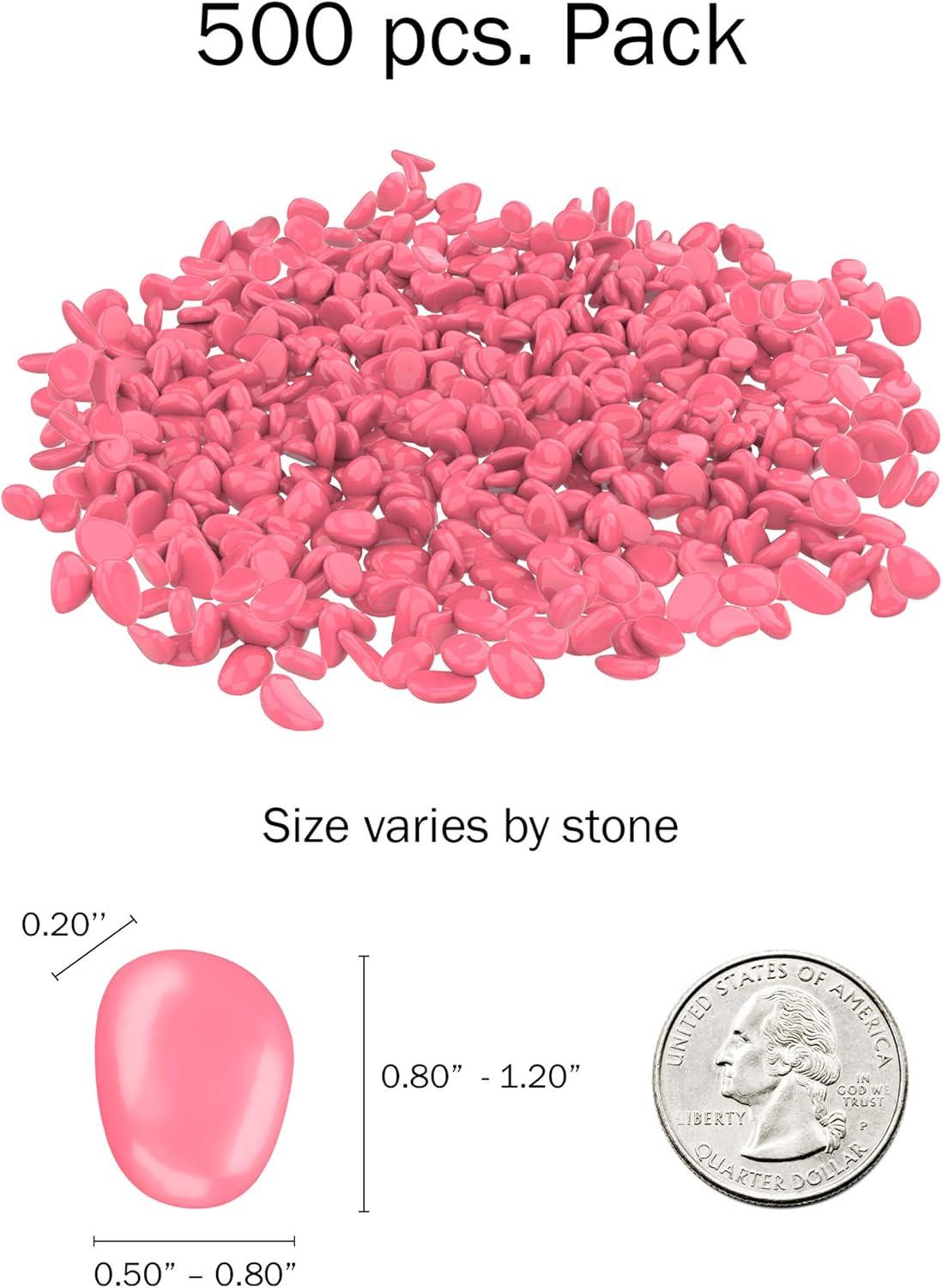 imagePure Garden GlowinTheDark Solar Pebble Lights 200 Ct Yellow Decorative Rocks for Flower Beds Walkways and PatiosYellow