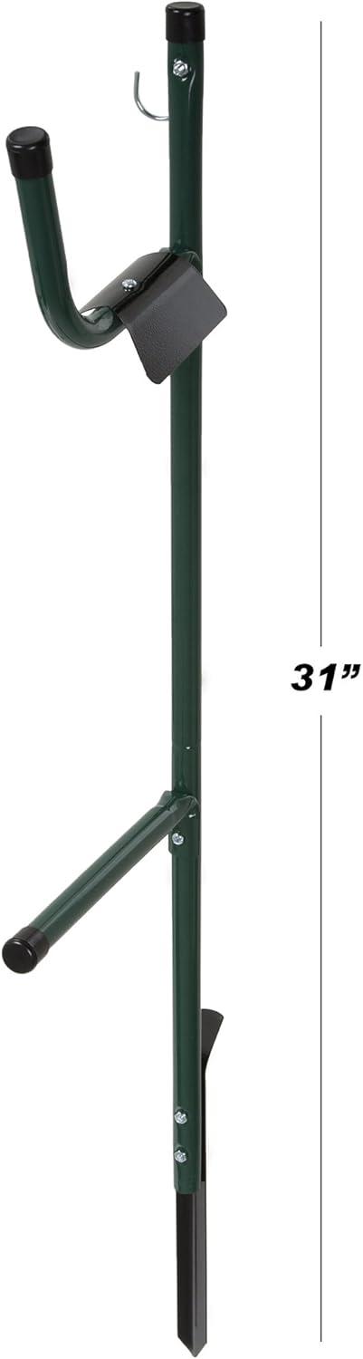 imageWater Hose Holder  EasytoInstall Garden Hose Storage Metal Rack with Stake  Outdoor Freestanding Reel for Yard or Landscaping by Stalwart