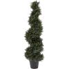 imageArtificial Tree  4FT Spiral Cypress Topiary Tree with Pot  UVProtected Indoor or Outdoor Fake Plants for Home or Porch Decor by Pure GardenGreen
