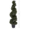 imageArtificial Tree  4FT Spiral Cypress Topiary Tree with Pot  UVProtected Indoor or Outdoor Fake Plants for Home or Porch Decor by Pure GardenGreen