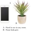 imageFaux Succulents  Assorted Lifelike Plastic Greenery Arrangements Decorative Ceramic Pots for Indoor Home or Office Dcor by Pure Garden Set of 4Brown Bowls