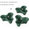 imagePURE GARDEN Set of 3 Stacking Planter Tower  3Tier Space Saving Flower Pots  IndoorOutdoor Vertical Herb and Vegetable Planter Sand StoneHunter Green