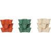imagePURE GARDEN Set of 3 Stacking Planter Tower  3Tier Space Saving Flower Pots  IndoorOutdoor Vertical Herb and Vegetable Planter Sand StoneHunter Green