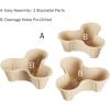 imagePURE GARDEN Set of 3 Stacking Planter Tower  3Tier Space Saving Flower Pots  IndoorOutdoor Vertical Herb and Vegetable Planter Sand StoneSand Stone