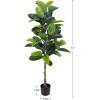 imagePure Garden Artificial Olive Tree  6Foot Potted Faux Plant with Fruit for Home or Office Decoration  Natural Looking Polyester LeavesGreen