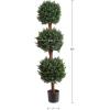 imagePure Garden Artificial Tree  5FT Faux Hedyotis Topiary Ball Plant in Weighted Pot  Fake Plants for Indoor Display or Front Porch Decorations60 Set of 2