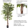 imagePure Garden Ficus Artificial Tree80Inch Potted Faux Silk Tree with Natural Looking Leaves for Office or Home DecorRealistic Indoor Plants 80quot Green