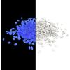 imagePure Garden GlowinTheDark Solar Pebble Lights 200 Ct Yellow Decorative Rocks for Flower Beds Walkways and PatiosBlue