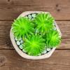 imagePure Garden GlowinTheDark Solar Pebble Lights 200 Ct Yellow Decorative Rocks for Flower Beds Walkways and PatiosGreen