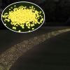imagePure Garden GlowinTheDark Solar Pebble Lights 200 Ct Yellow Decorative Rocks for Flower Beds Walkways and PatiosYellow