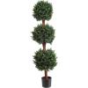 imagePure Garden Artificial Tree  5FT Faux Hedyotis Topiary Ball Plant in Weighted Pot  Fake Plants for Indoor Display or Front Porch Decorations5ft